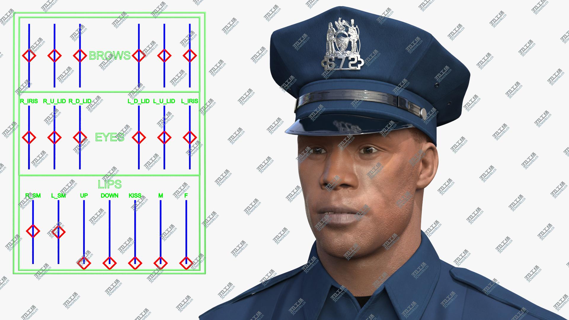images/goods_img/2021040162/African American NYPD Cop Rigged Fur 3D model/5.jpg